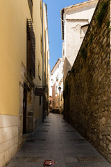 Obraz premium Panoramic views of the historic center of Cuena and its hanging houses