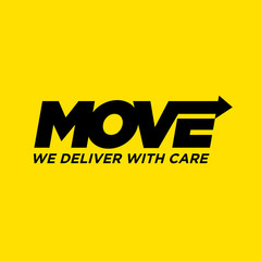 Package delivery symbol design, Vector graphics representing concept of moving
