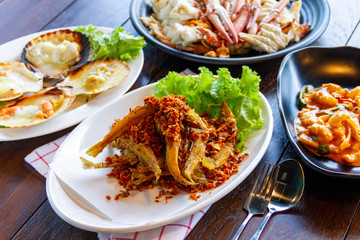 seafood - deep fried sand whitings fish - halal food