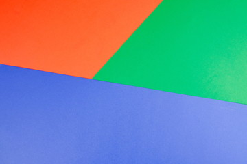 Flat lay out. Abstract color background. Paper blanks on a table. Empty space for design and text