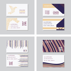 Creative and Clean Double-sided Business Card Template. Flat Design Vector Illustration. Stationery Design