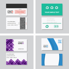 Creative and Clean Double-sided Business Card Template. Flat Design Vector Illustration. Stationery Design