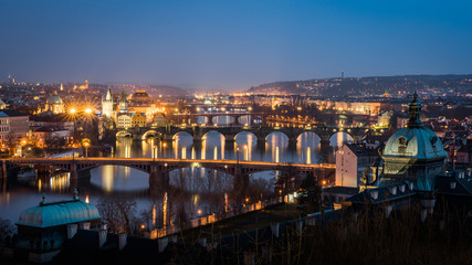 Panorama of Prague city skyline, Czech Republic