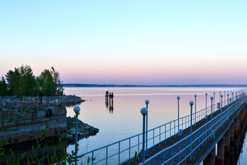 sunset on the river