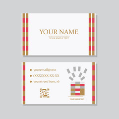 Modern simple light business card template with flat user interface