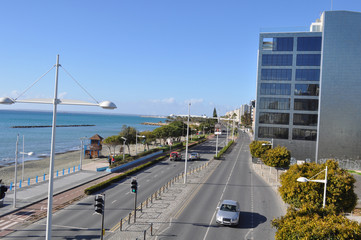 The beautiful landscape street of limassol