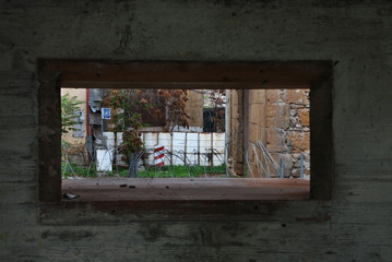 United Nations buffer zone in Cyprus in Nicosia. Cyprus