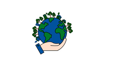 earth with leaves
