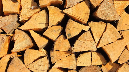 Stack of firewood - texture for background