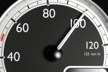 speedometer of a truck at 100 km/h