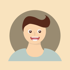 young handsome men with various hairstyle