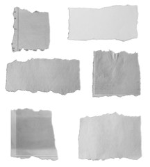 Torn pieces of paper