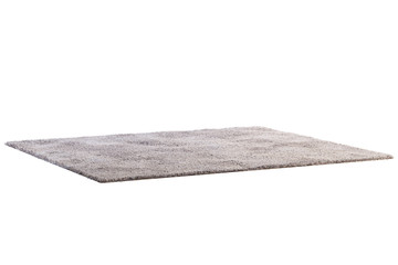 Modern light beige rug with high pile. 3d render