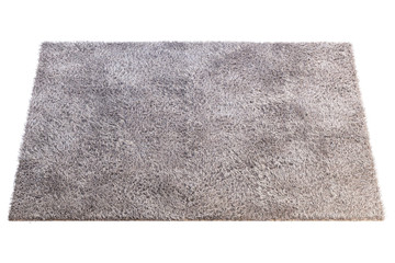 Fototapeta na wymiar Modern light beige rug with high pile. 3d render