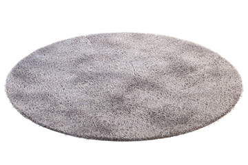 Modern light beige rug with high pile. 3d render