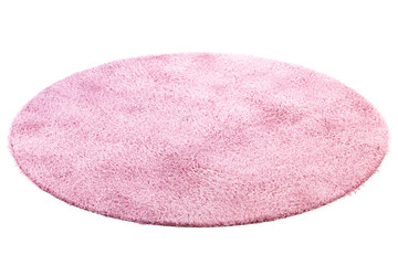 Modern pink rug with high pile. 3d render