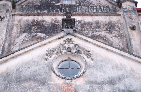 detail of window of Iglesia de los Jarritos Cuetzalan Puebla