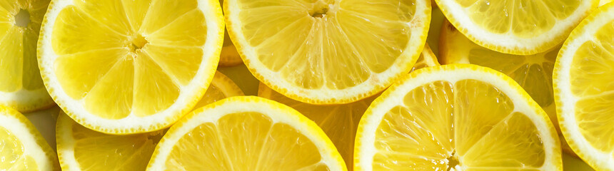 Lemon slices closeup