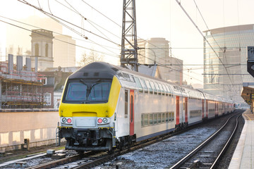 belgian train in brussels belgium © Tobias Arhelger