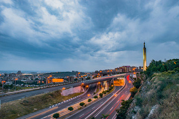 aerial view of the city