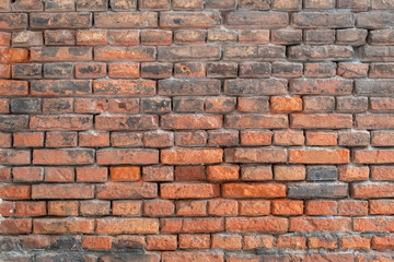 Old Weathered Red Bricks Wall Background Texture