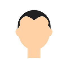 Male face. Icon. Head. White background. Vector illustration. EPS 10.