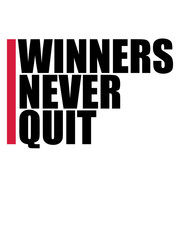 winners logo never quit sport rote balken gewinner sieger team crew freunde niemals aufgeben spaß beste champions anführer meister erster design cool
