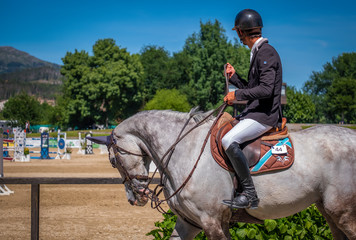 cavalo e cavaleiro prontos para corrida © Romano Alves