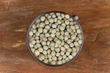 pea in glass pot