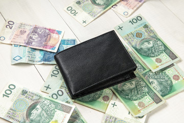 wallet with polish money