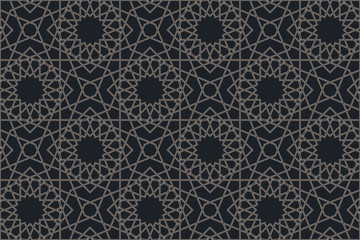 Seamless pattern in authentic arabian illustration style