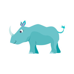 Cartoon rhino vector illustration