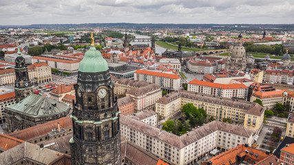 Fototapeta na wymiar Aerial view of Dresden
