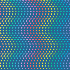 Navy blue background on rainbow color pattern vector