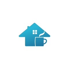 Fototapeta na wymiar Blue Coffee House Logo Inspirations Template
