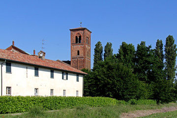 Fototapeta na wymiar l'abbazia di Mirasole, nei pressi di Milano