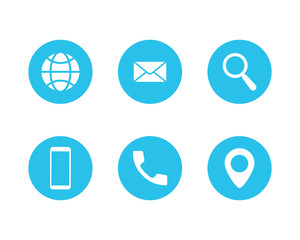 Web icon set. Contact us set of navigation buttons. Set of web icon symbol vector. Website icon