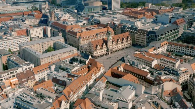 Historical market square in Leipzig
