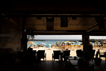 views from the beach of Amadores in Gran Canarias
