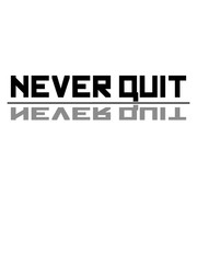 never quit schatten logo cool gewinner stars sieger logo sport team crew freunde niemals aufgeben spaß beste champions anführer meister erster design