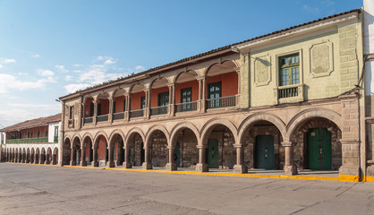 Fototapeta premium Arcs in Ayacucho downtown in Peru