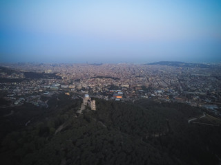 Obraz premium Aerial view in Barcelona. Catalonia,Spain. Drone Photo