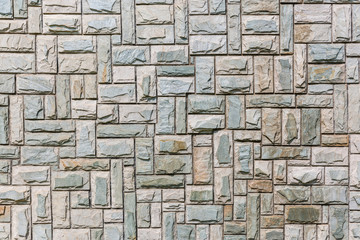 Outdoor, horizontally arranged stone wall, texture map