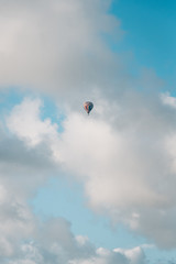 Clouds and hot air balloon in Del Mar, San Diego County, California