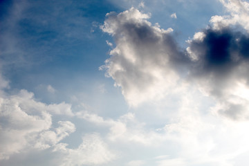 Obraz premium white clouds on blue sky ,nature cloud
