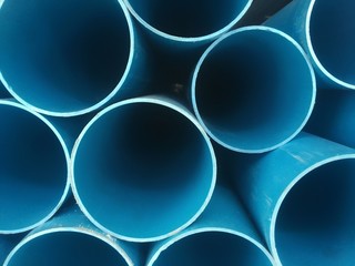 blue plastic water pipes background ,abstract  size big and small