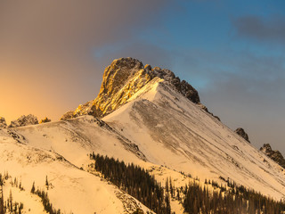 Closeup of Nokhu Crags at Sunrise from Cameron Pass, Colorado