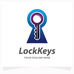 Lock Keys Logo Design Template