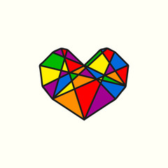 LGBTQ heart badge