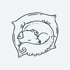 Cute cartoon animal. Vector clip art illustration for children design, cards, prints, coloring books